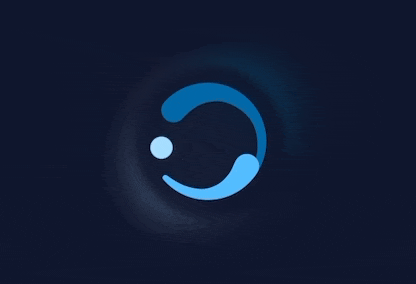A gif of Pelky logo with moving colorful gradients behind it